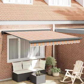   Behúzható napellenző Sokszínű 300 x 250 cm Szövet és Fém