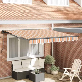 Behúzható napellenző Tarka csíkos 300x250 cm szövet