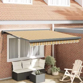   Behúzható napellenző Sokszínű 300 x 250 cm Szövet, Fém