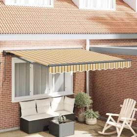 Behúzható napellenző Tarka csíkos 300x250 cm szövet