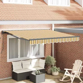 Behúzható napellenző Tarka csíkos 300x250 cm szövet