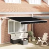 Behúzható napellenző tartalmaz Fekete 300 x 250 cm szövet