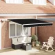 Behúzható napellenző tartalmaz Fekete 300 x 250 cm szövet