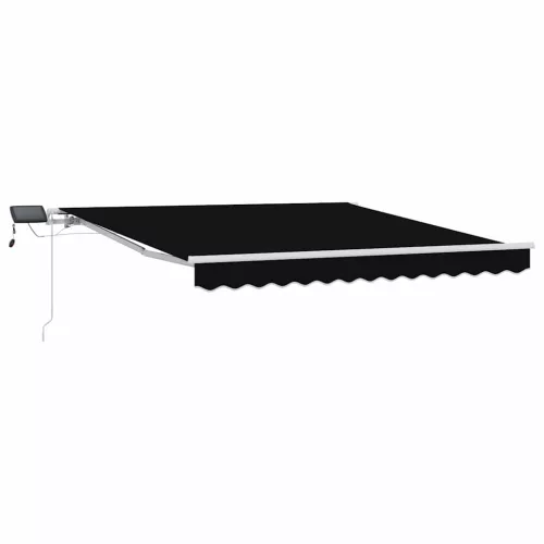 Behúzható napellenző tartalmaz Fekete 300 x 250 cm szövet