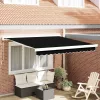 Behúzható napellenző Fekete 300 x 250 cm Szövet és Fém
