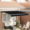 Behúzható napellenző Fekete 300 x 250 cm Szövet és Fém