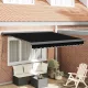 Behúzható napellenző Fekete 300 x 250 cm Szövet és Fém