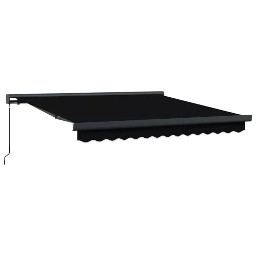 Behúzható napellenző Fekete 300 x 250 cm Szövet és Fém