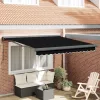 Behúzható napellenző Fekete 300 x 250 cm Szövet, Fém