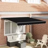 Behúzható napellenző Fekete 300x250 cm szövet