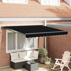 Behúzható napellenző Fekete 300x250 cm szövet