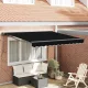Behúzható napellenző Fekete 300x250 cm szövet