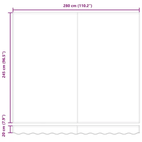 Behúzható napellenző Bézs 300 x 250 cm Szövet és Fém