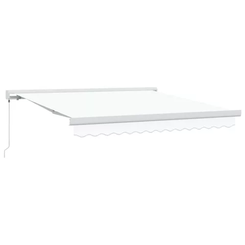 Behúzható napellenző Fehér 300 x 250 cm Szövet és Fém