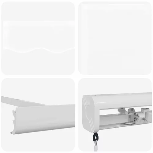 Behúzható napellenző Fehér 300 x 250 cm Szövet és Fém
