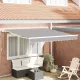 Behúzható napellenző 300 x 250 cm Világosszürke