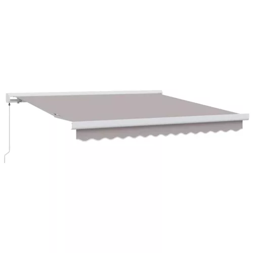 Behúzható napellenző Világosszürke 300 x 250 cm Szövet és Fém