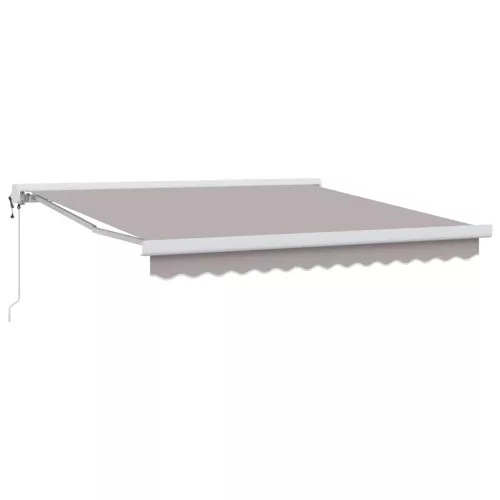 Behúzható napellenző Világosszürke 300 x 250 cm Szövet, Fém