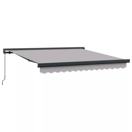 Behúzható napellenző Világosszürke 300 x 250 cm Szövet és Fém