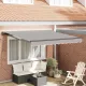 Behúzható napellenző Világosszürke 300x250 cm szövet