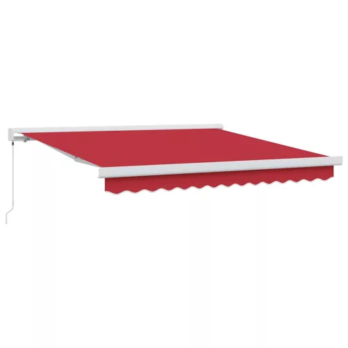 Behúzható napellenző Piros 300 x 250 cm Szövet és Fém