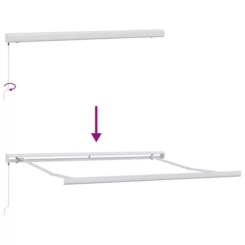 Behúzható napellenző Piros 300 x 250 cm Szövet és Fém