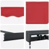 Behúzható napellenző Piros 300 x 250 cm Szövet és Fém
