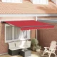 Behúzható napellenző Piros 300x250 cm szövet