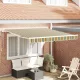 Behúzható napellenző 300 x 250 cm Zöld és sárga