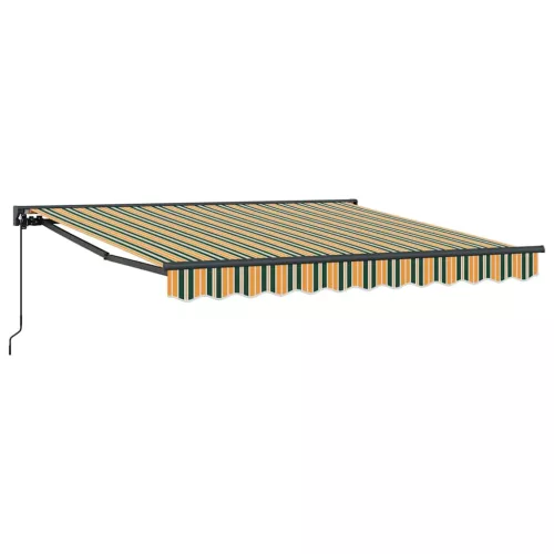 Behúzható napellenző Zöld és Sárga 300x250 cm szövet