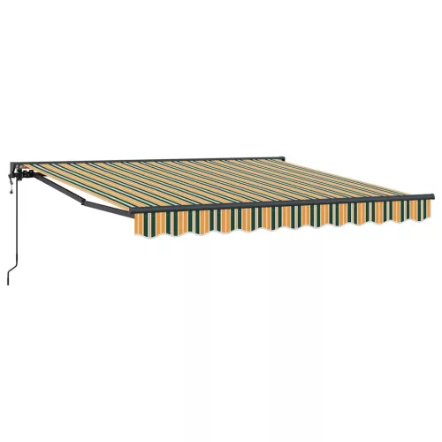 Behúzható napellenző Zöld és Sárga 300x250 cm szövet