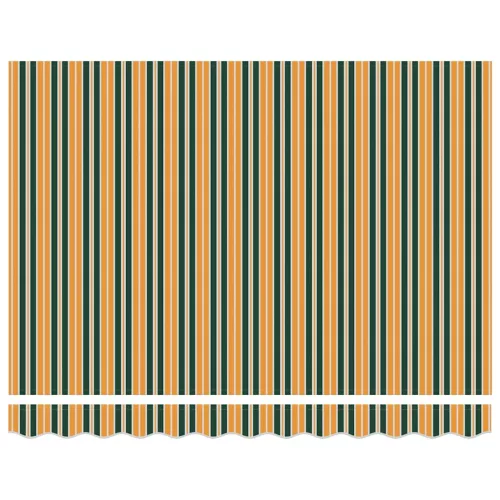 Behúzható napellenző Zöld és Sárga 300x250 cm szövet