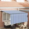 Behúzható napellenző Kék és antracit 350 x 250 cm