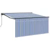 Behúzható napellenző Kék és antracit 350 x 250 cm