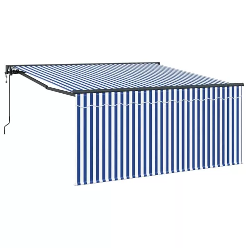 Behúzható napellenző Kék és antracit 350 x 250 cm