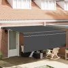 Behúzható napellenző Narancs és fehér 350x250 cm szövet
