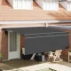 Behúzható napellenző Narancs és fehér 350x250 cm szövet