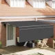 Behúzható napellenző Narancs és fehér 350x250 cm szövet
