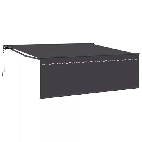 Behúzható napellenző Narancs és fehér 350x250 cm szövet