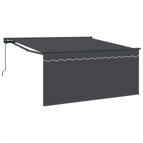 Behúzható napellenző Szürke és antracit 350 x 250 cm