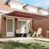 Behúzható napellenző 350 x 250 cm narancssárga és barna
