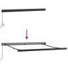 Behúzható napellenző Piros és fekete 350 x 250 cm Szövet és Fém