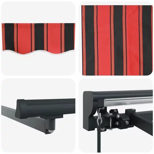 Behúzható napellenző Narancs és Barna 350x250 cm szövet