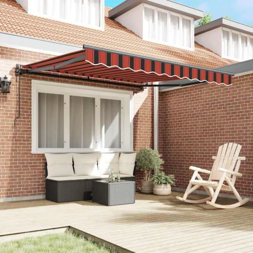 Behúzható napellenző Narancs és Barna 350x250 cm szövet