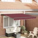 Behúzható napellenző Burgundi Vörös 350x250 cm szövet