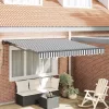 Behúzható napellenző Antracit és Fehér 350x250 cm szövet