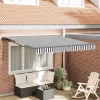 Behúzható napellenző Antracit és Fehér 350x250 cm szövet