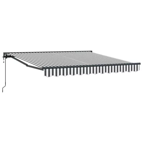 Behúzható napellenző Antracit és Fehér 350x250 cm szövet