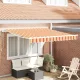 Behúzható napellenző 350 x 250 cm sárga és narancssárga