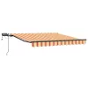Behúzható napellenző sárga és narancssárga 350 x 250 cm szövet